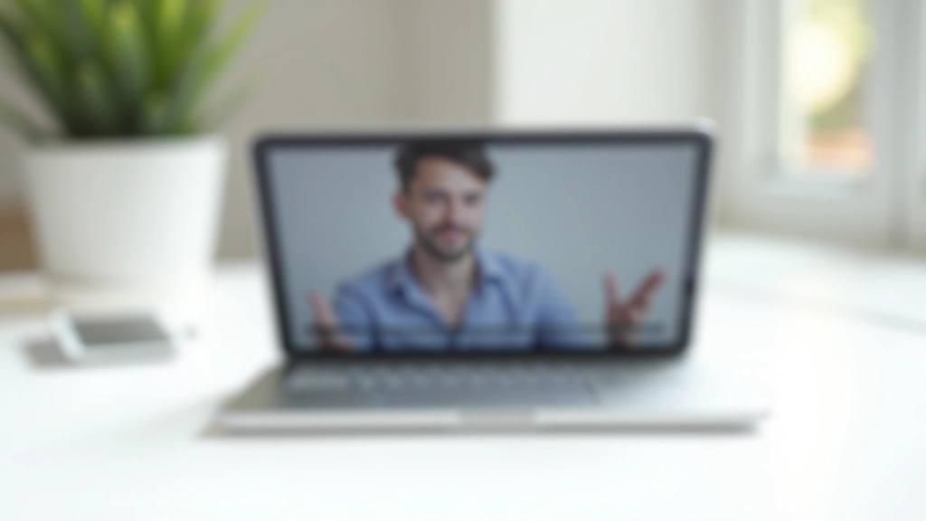 Ecrã de tablet mostrando um vídeo de aprendizagem de inglês, com legendas ativas